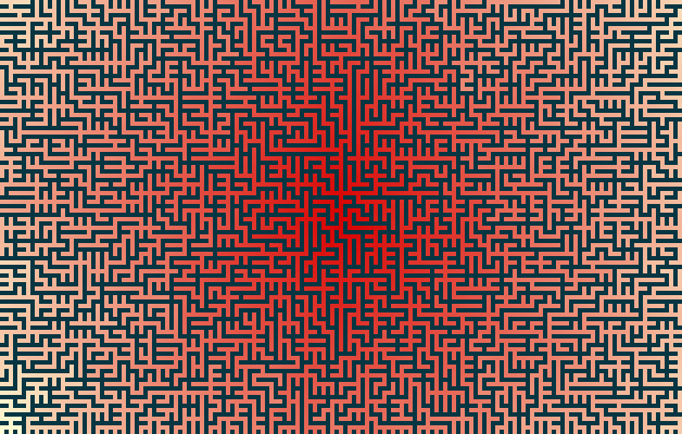 maze with shading from center